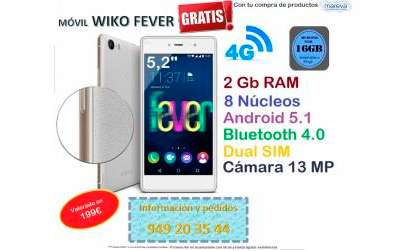 MOVIL WIKO FEVER 5,2" 16GB